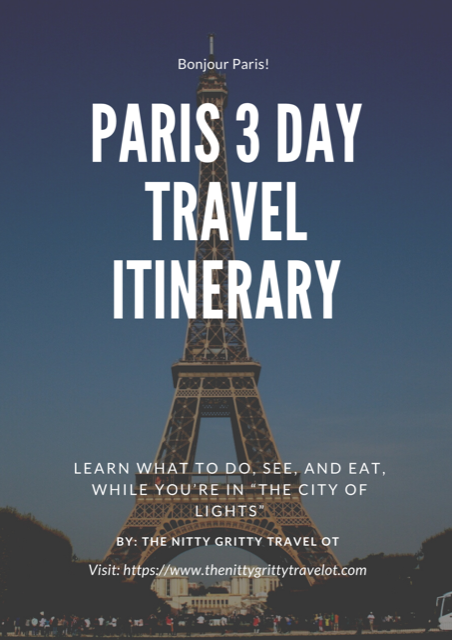 Paris 3 day travel itinerary Pinterest pin