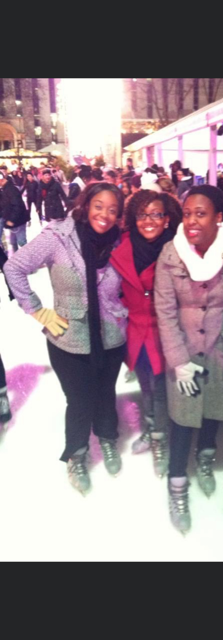 Friends at The Rink at Bryant Park Christmas Village