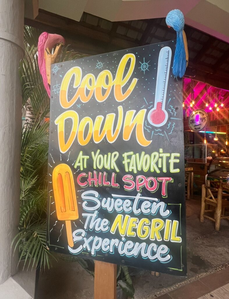 alt txt = "Chill Pops restaurant sign".